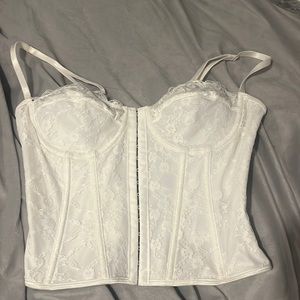 SOLD White lace corset top